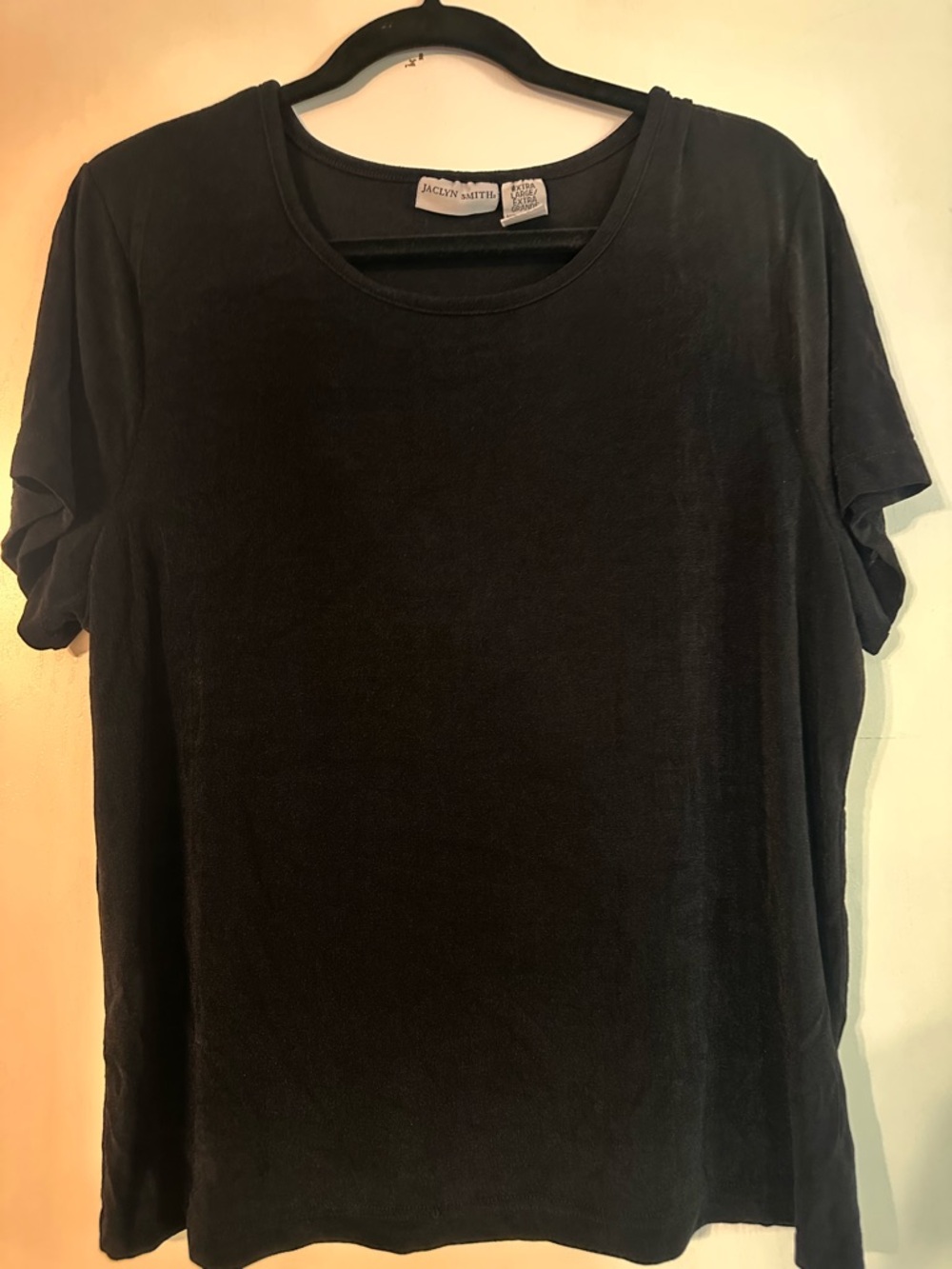 Jaclyn Smith Black Short-Sleeve Crewneck Tee